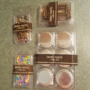 Mini round brads, bottle caps & mini label holders